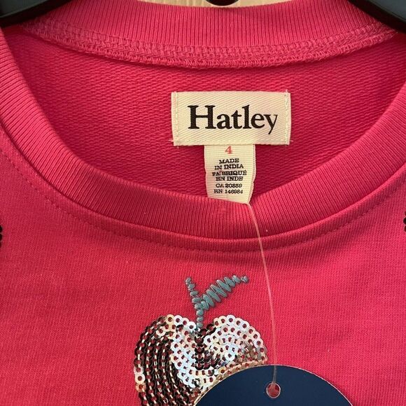 Hatley Shiny Apple Fun Elastic Waist Dress Pink Plaid Skirt Girls Size 4 NWT - Picture 8 of 12